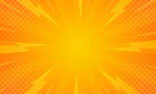 闪耀光芒的橙色太阳图案