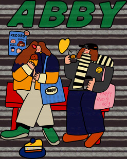 时尚街头人物插画场景