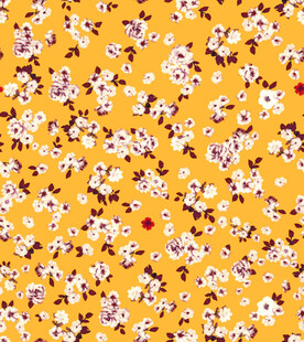 黄色碎花布料图案