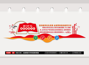 新时代党的教育方针文化墙