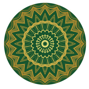 圆形曼陀罗花纹图案设计