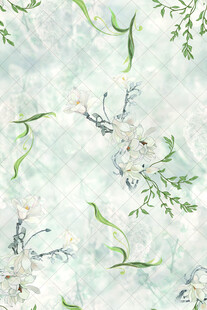 淡雅花卉水彩纹理图案