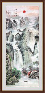 竖幅山水画
