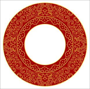 圆形传统青铜器纹样