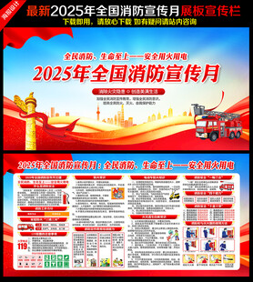 2025年119消防宣传月展板
