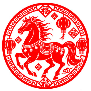 马年福运剪纸