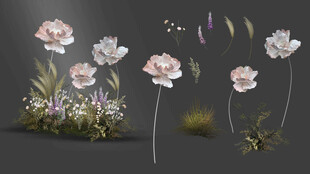 手绘花卉植物素材集合