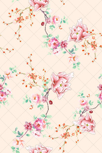 中式花卉图案背景纹理