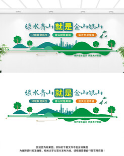 绿水青山就是金山银山文化墙