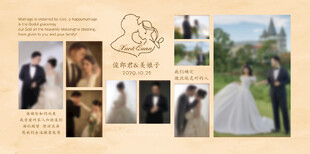 香槟大理石婚礼照片墙展示区