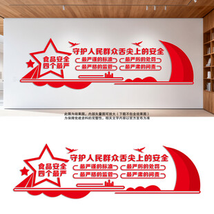 食品安全四个最严党建文化墙