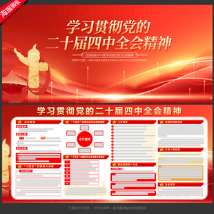 二十届 四中全会展板