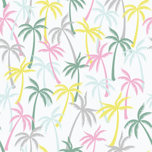 多彩棕榈树图案背景