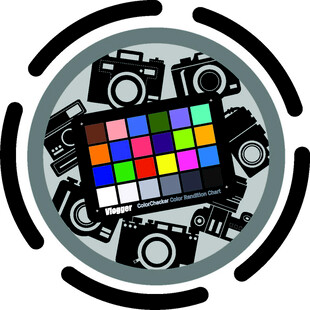 多彩相机与色板创意组合