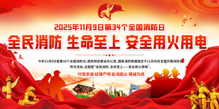 全国消防日展板