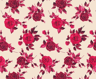 黄底粉红花卉图案背景