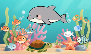 卡通海底世界背景