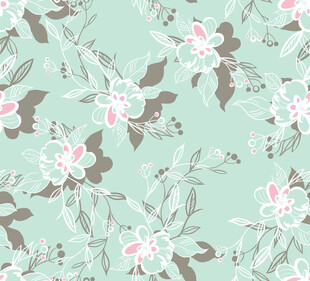 清新 花卉  手绘花 碎花