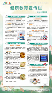 健康教育宣传栏第四期冬季竖版