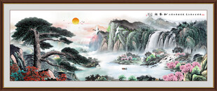 中堂画迎客松 办公室迎客松