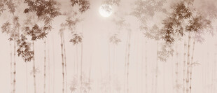 新中式灯箱水墨竹子