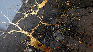 黑金大理石纹理艺术画面