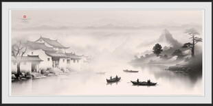 古风意境山水画