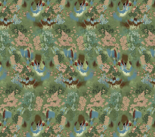 山水花卉图案背景纹理