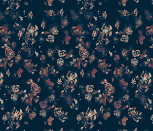 复古花卉图案深色布料