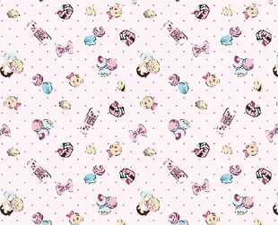 可爱卡通图案无缝背景图