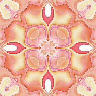 梦幻渐变对称几何图案