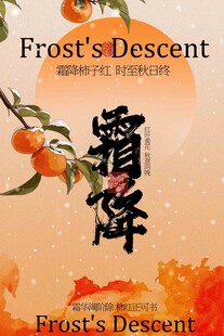 霜降节气传统活动海报
