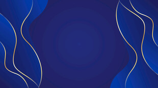 蓝色背景金色线条装饰图