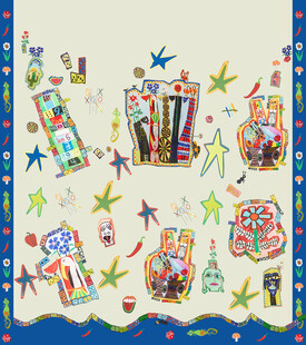 儿童多彩卡通图案装饰画