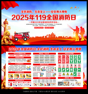 2025年119消防日海报