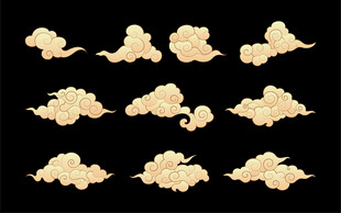 中式古典祥云图案