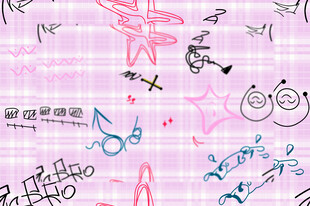 手绘风音乐元素涂鸦背景