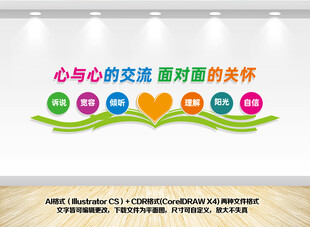 心理咨询室文化背景墙设计