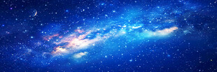 蓝色宇宙星空天花软膜背景图