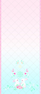 梦幻渐变背景上的可爱元素