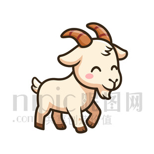 可爱小山羊卡通形象