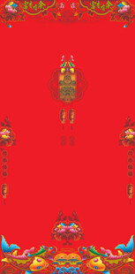 对联喜庆红色中式节日装饰背景