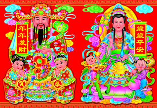 门神 传统神像图色彩绚丽喜庆