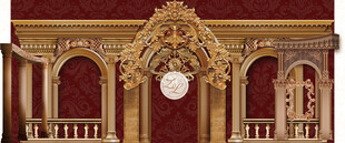 红金色婚礼 罗马柱 欧式婚礼