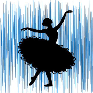 芭蕾舞者优雅舞姿剪影