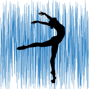 优雅芭蕾舞者剪影