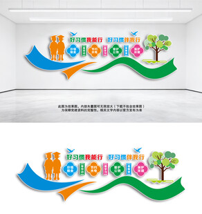 好习惯养成校园文化墙