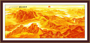 长城金色招财万里长城图 