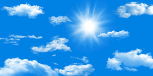 蓝天白云天花软膜