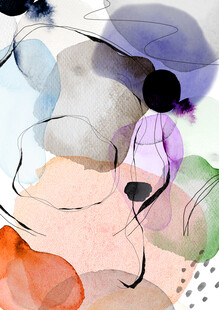 抽象水彩艺术图案